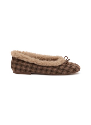 Main View - Click To Enlarge - SAM EDELMAN - Alie Cozy Suede Shearling Ballerinas Flats