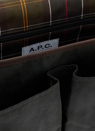 Detail View - Click To Enlarge - BARBOUR - x A.P.C. Wax Tarras Bag