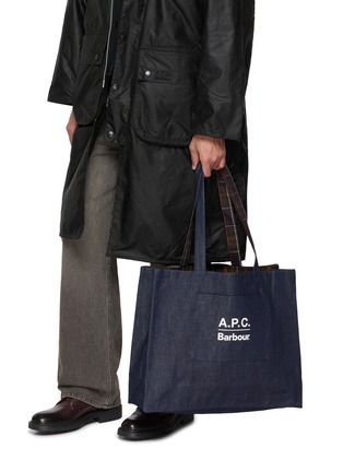 Figure View - Click To Enlarge - BARBOUR - x A.P.C. Denim Weekender Holdall Bag