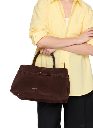 Figure View - Click To Enlarge - MANU ATELIER - Le Cambon 35 Suede Top Handle Bag