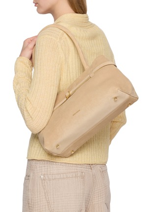 Figure View - Click To Enlarge - MANU ATELIER - Le Cambon East West Suede Handbag