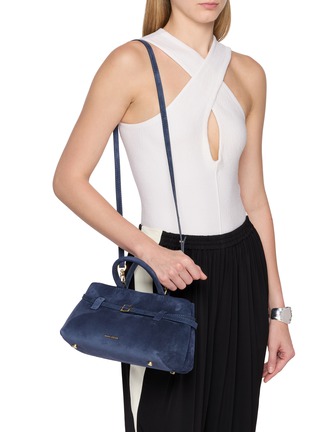 Front View - Click To Enlarge - MANU ATELIER - Le Cambon 25 Suede Handbag