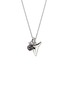 JOHN HARDY Shark Tooth Talisman Sterling Silver Diamond Pearl Necklace — Size 16-18