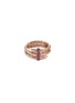 JOHN HARDY Spear Double Wrap 14K Rose Gold Ruby Ring — Size 7