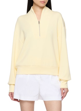 Main View - Click To Enlarge - VARLEY - Davidson Half Zip Cropped Sweater