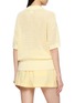Back View - Click To Enlarge - VARLEY - Callie Short Sleeve Mesh Cotton Knit Top