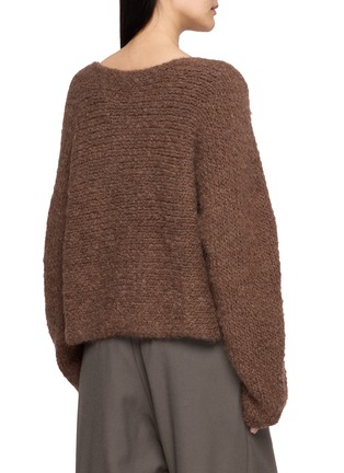 Back View - Click To Enlarge - TAIGA TAKAHASHI - Crewneck Super Baby Alpaca Hand Knit Sweater