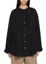 TAIGA TAKAHASHI Pintuck Front Stand Collar Blouse