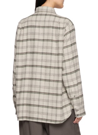 Back View - Click To Enlarge - TAIGA TAKAHASHI - One Piece Collar Chequered Sports Shirt