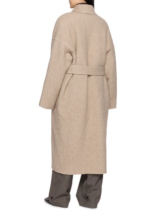 Back View - Click To Enlarge - TAIGA TAKAHASHI - Belted Double Face Selvedge Long Coat