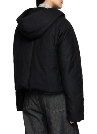 Back View - Click To Enlarge - TAIGA TAKAHASHI - Asymmetric Front Hooded Down Jacket