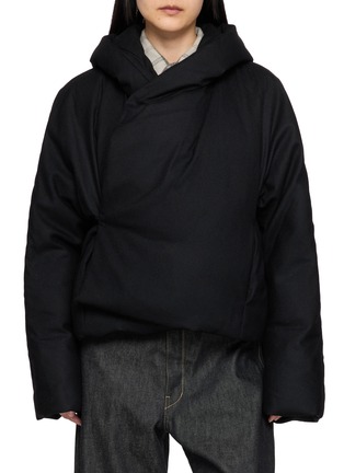 Main View - Click To Enlarge - TAIGA TAKAHASHI - Asymmetric Front Hooded Down Jacket