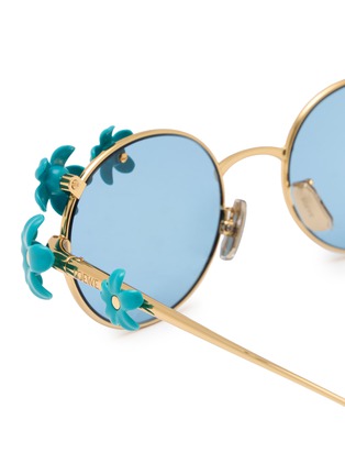 Detail View - Click To Enlarge - LOEWE - Daisy Field Metal Round Sunglasses