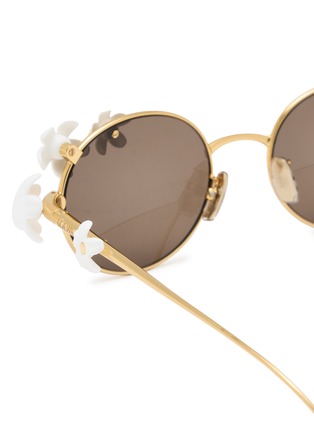 Detail View - Click To Enlarge - LOEWE - Daisy Field Metal Round Sunglasses