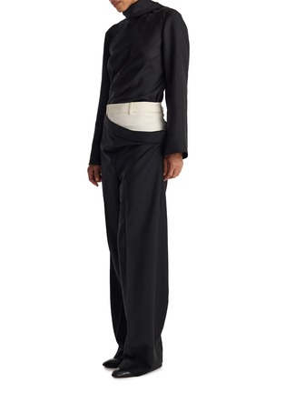 Figure View - Click To Enlarge - RÓHE - Double Waistband Wide Leg Trousers