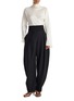 Detail View - Click To Enlarge - RÓHE - Puck Satin Cummerbund Waistband Wool Pants