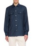 Main View - Click To Enlarge - BRUNELLO CUCINELLI - Pocket Wool Western Shirt