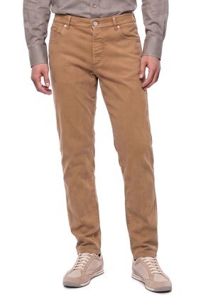 Main View - Click To Enlarge - BRUNELLO CUCINELLI - Dyed Stretch Cotton Straight Leg Jeans