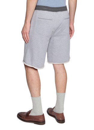 Back View - Click To Enlarge - BRUNELLO CUCINELLI - Logo Cotton Sweatshorts