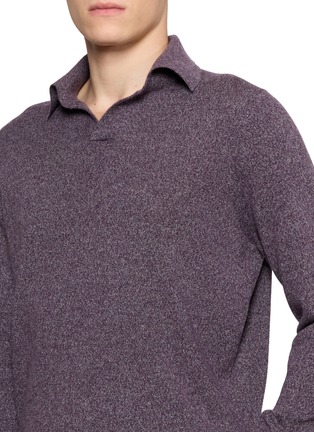  - BRUNELLO CUCINELLI - Buttonless Cashmere Knit Polo Sweater