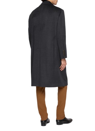 Back View - Click To Enlarge - BRUNELLO CUCINELLI - Single Breasted Notch Lapel Coat