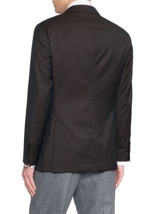 Back View - Click To Enlarge - BRUNELLO CUCINELLI - Double Breasted Wool Cashmere Blazer