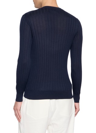 Back View - Click To Enlarge - BRUNELLO CUCINELLI - Crewneck Cashmere Silk Knit Sweater