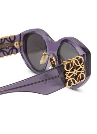 Detail View - Click To Enlarge - LOEWE - Anagram Acetate Round Sunglasses