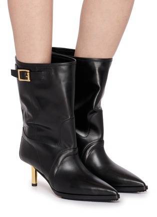 Figure View - Click To Enlarge - SACAI - 65 Utility Leather Short Boots