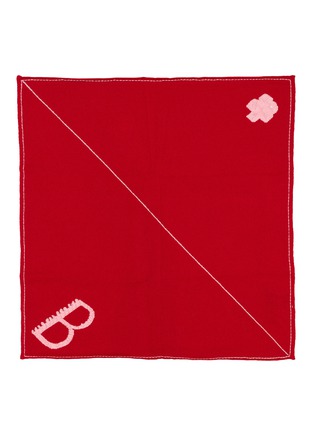Main View - Click To Enlarge - BARRIE - Logo Embroidered Cashmere Foulard