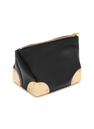 Detail View - Click To Enlarge - SACAI - Corner Metal Leather Pouch