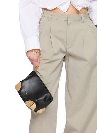 Figure View - Click To Enlarge - SACAI - Corner Metal Leather Pouch