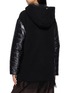 Back View - Click To Enlarge - HERNO - Tassel Hem Puffer Panel Hooded Jacket
