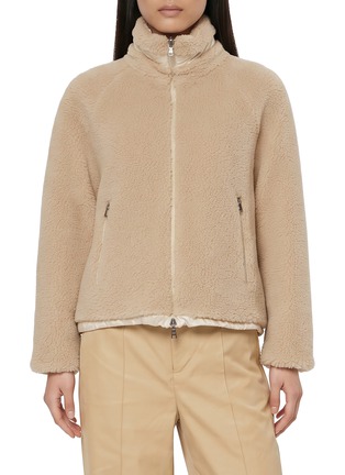Main View - Click To Enlarge - HERNO - Zip Up Teddy Jacket