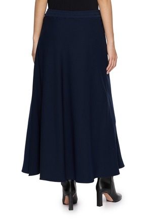 Back View - Click To Enlarge - HERNO - Elasticated Drawstring Waistband Flared Maxi Skirt