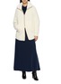 Figure View - Click To Enlarge - HERNO - Fuzzy Collar Zip Up Cable Knit Wool Cardigan