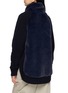 Back View - Click To Enlarge - HERNO - Fuzzy Panel Zip Up Wool Cardigan