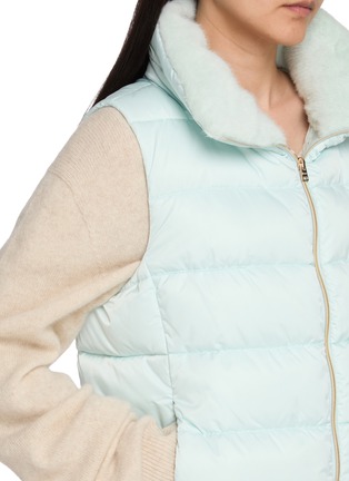  - HERNO - Faux Fur Collar Satin Down Waistcoat