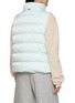 Back View - Click To Enlarge - HERNO - Faux Fur Collar Satin Down Waistcoat
