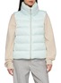 HERNO Faux Fur Collar Satin Down Waistcoat