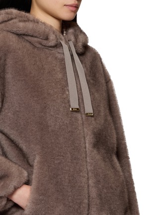  - HERNO - Faux Fur Zip Up Hooded Jacket