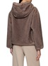 Back View - Click To Enlarge - HERNO - Faux Fur Zip Up Hooded Jacket