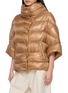Detail View - Click To Enlarge - HERNO - Cape Buttoned Puffer Jacket