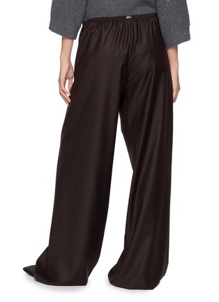 Back View - Click To Enlarge - HERNO - Wool Silk Wide Leg Pants