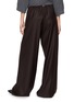 Back View - Click To Enlarge - HERNO - Wool Silk Wide Leg Pants