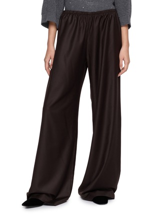 Main View - Click To Enlarge - HERNO - Wool Silk Wide Leg Pants