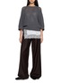 Figure View - Click To Enlarge - HERNO - Wool Silk Wide Leg Pants
