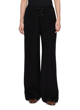 Main View - Click To Enlarge - HERNO - Drawstring Waist Wide Leg Pants