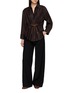 Figure View - Click To Enlarge - HERNO - Drawstring Waist Wide Leg Pants