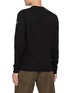 Back View - Click To Enlarge - MONCLER - Long Sleeve Chequered Emblem Appliqué Top